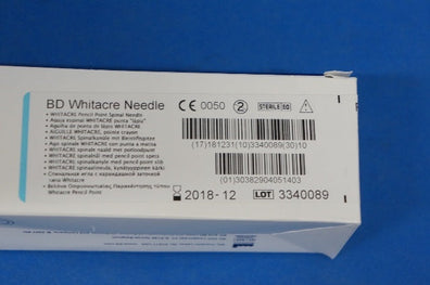 BD 405140 Whitacre Pencil Point Spinal Ndle ~ Box of 10